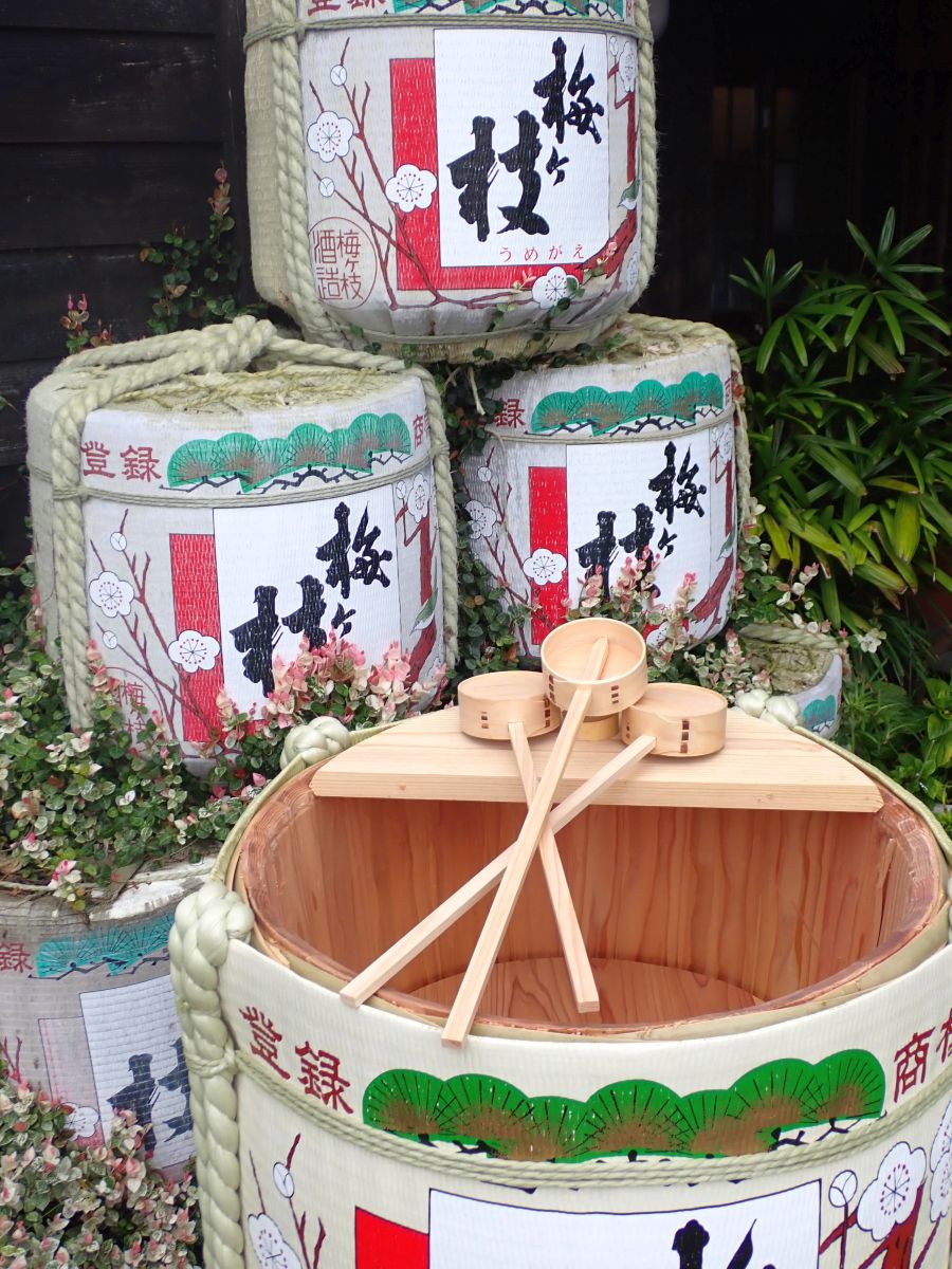 ひしゃく【100％木製柄杓/日本製】　サクラ皮留